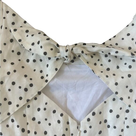 Loft Tie Back Black & White Mini Polkadot - Picture 4 of 11